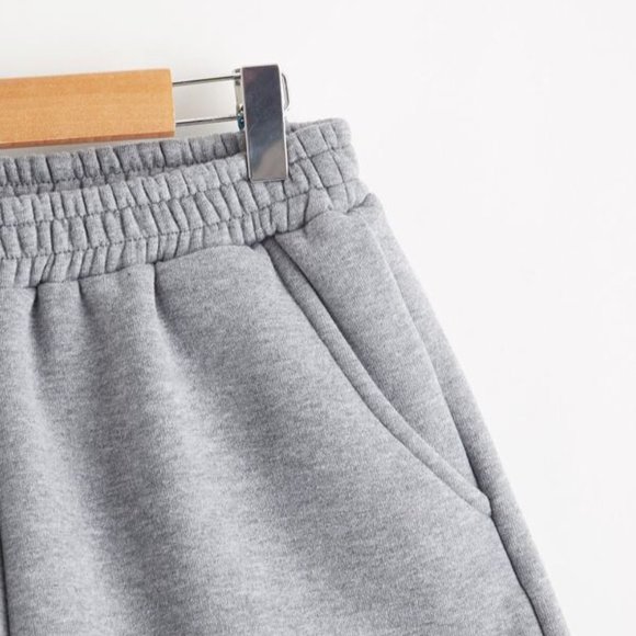 LIGHT GRAY SWEATSHORTS - Picture 2 of 6